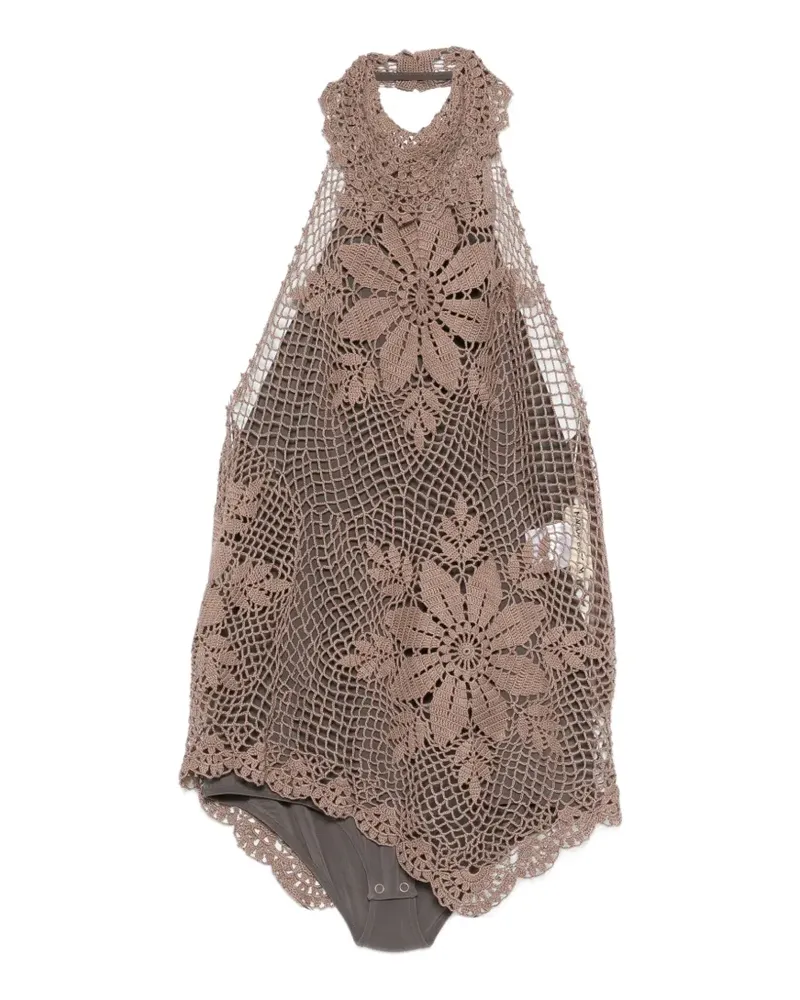 Magda Butrym crochet top - Braun Braun