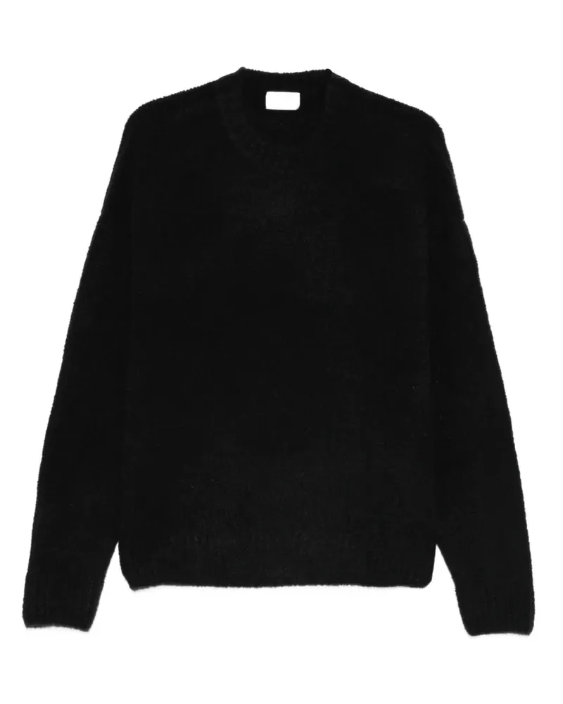 Amish Pullover aus Bouclé - Schwarz Schwarz