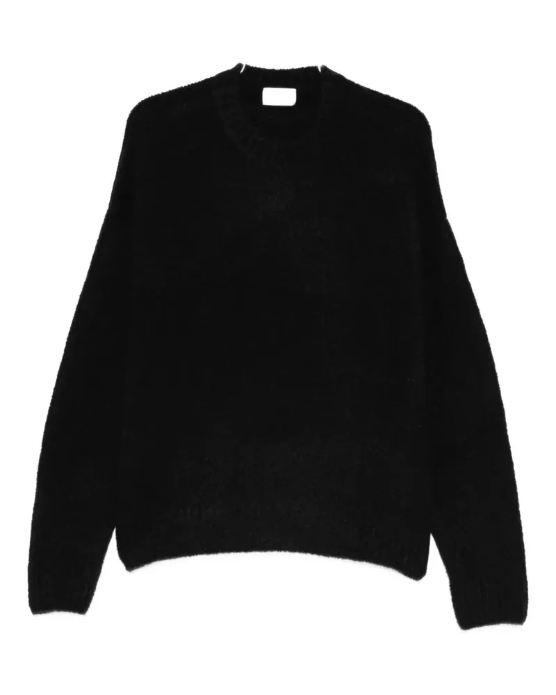 Amish Pullover aus Bouclé - Schwarz Schwarz