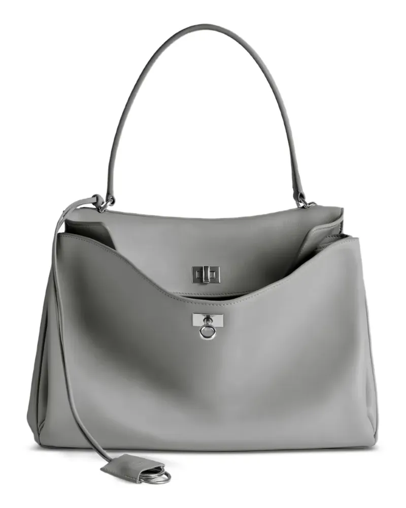 Balenciaga medium Rodeo leather tote bag - Grau Grau