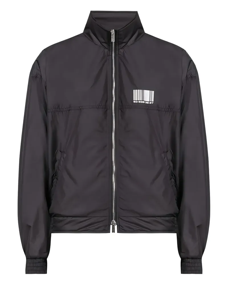 VTMNTS barcode college jacket - Schwarz Schwarz