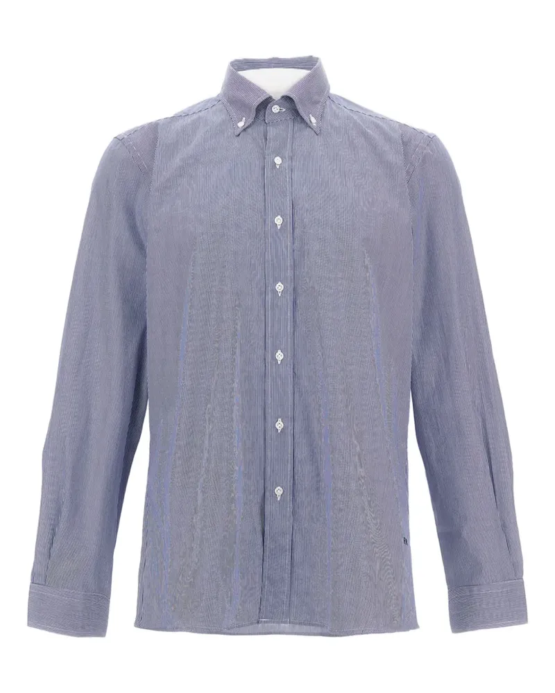 Fay Hemd mit Nadelstreifen - Blau Blau