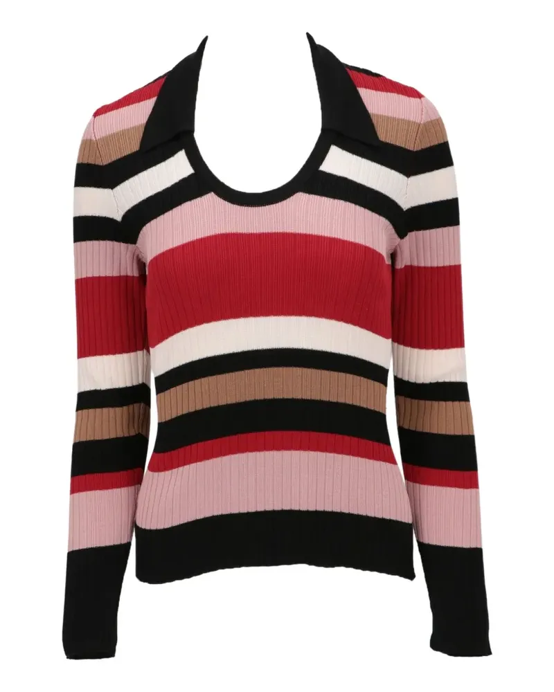 Isaia striped ribbed sweater - Rot Rot
