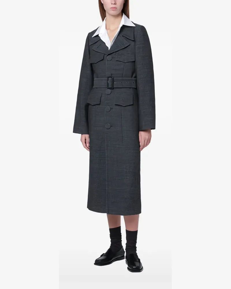 Namacheko Einreihiger Mantel mit Gürtel - Grau Grau