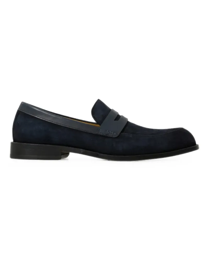 HUGO BOSS suede loafers with leather trims - Blau Blau
