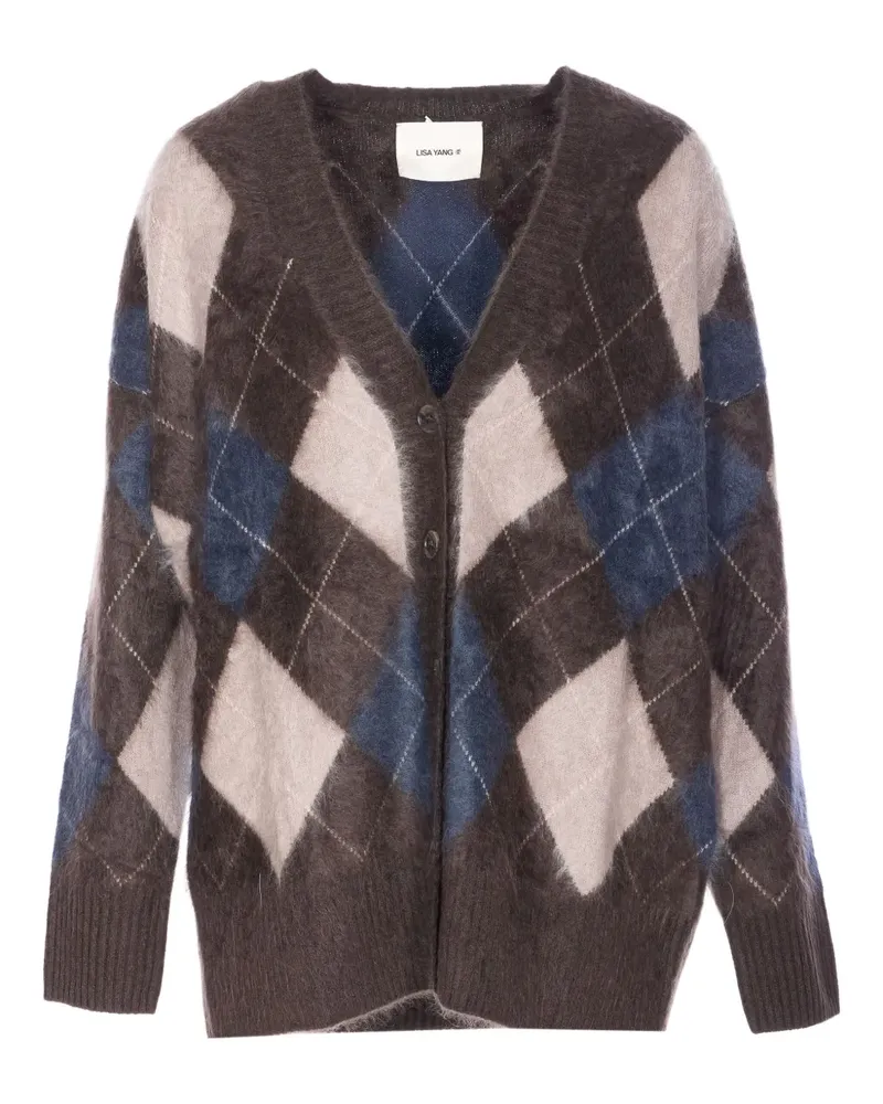 Lisa Yang Elaria checked cardigan - Braun Braun