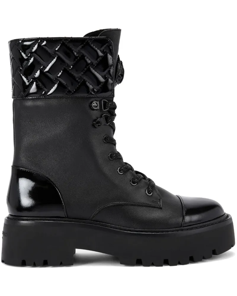Kurt Geiger Kensington Cuff Stiefel 50mm - Schwarz Schwarz