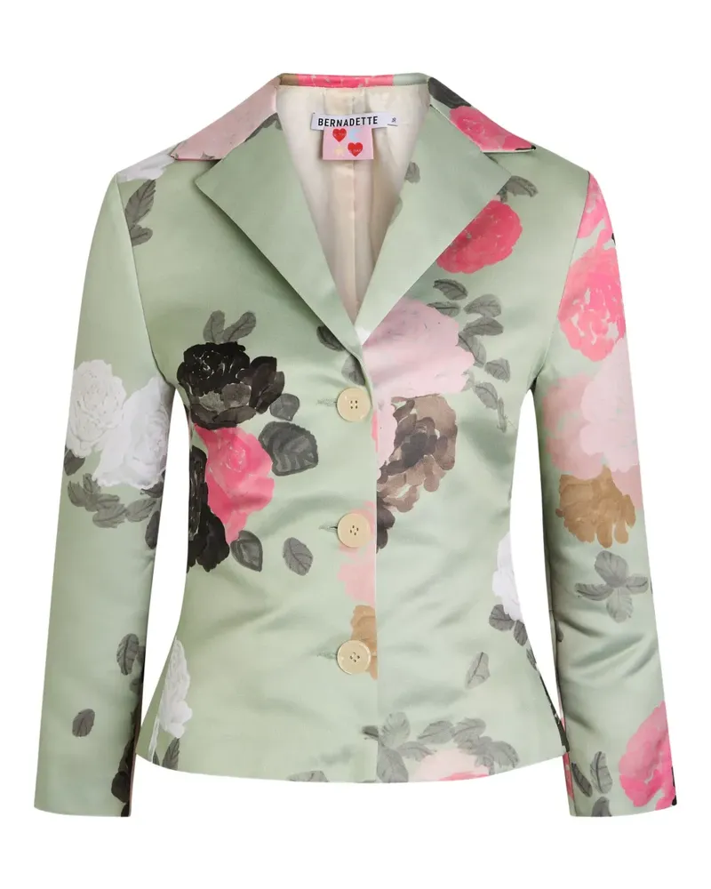 BERNADETTE Elle floral-print button jacket - Grün Grün