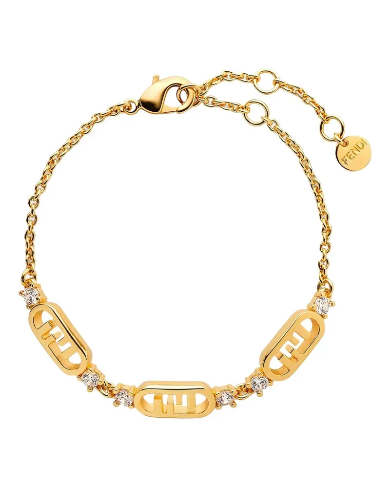 Fendi Armband mit Kristallen - Gold Gold
