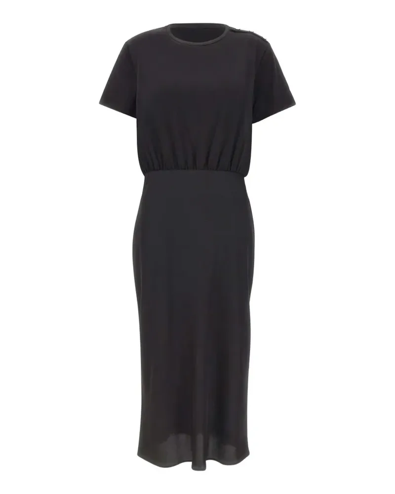 Liu Jo short-sleeves midi dress - Schwarz Schwarz