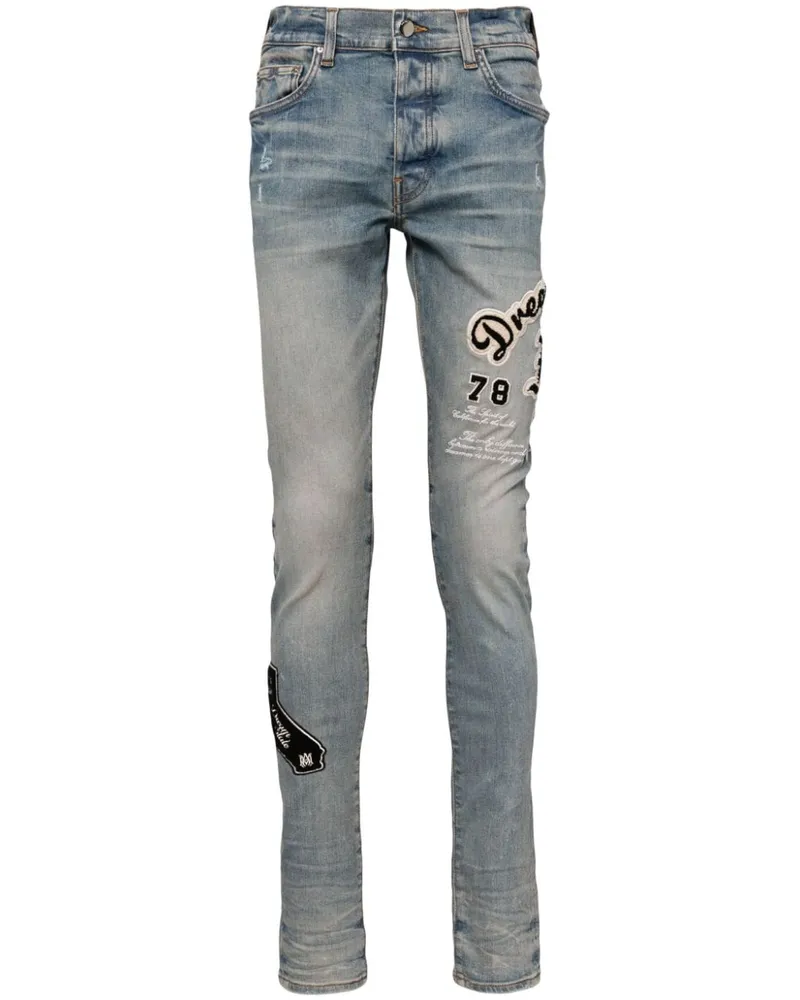 Amiri Halbhohe Skinny-Jeans - Blau Blau