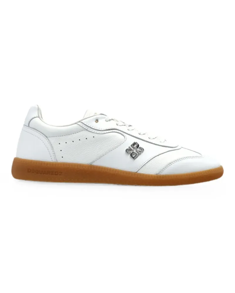 Dsquared2 logo-plaque leather sneakers - Weiß Weiß