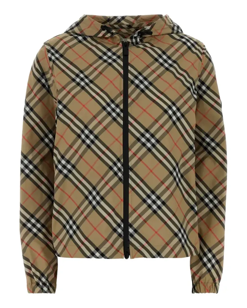 Burberry checked hooded jacket - Nude Nude