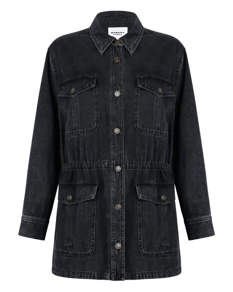Isabel Marant Jeansjacke mit Knopfleiste - Schwarz Schwarz