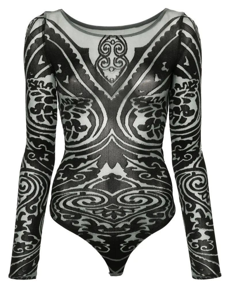 Wolford x ETRO Body Tattoo Body - Grau Grau