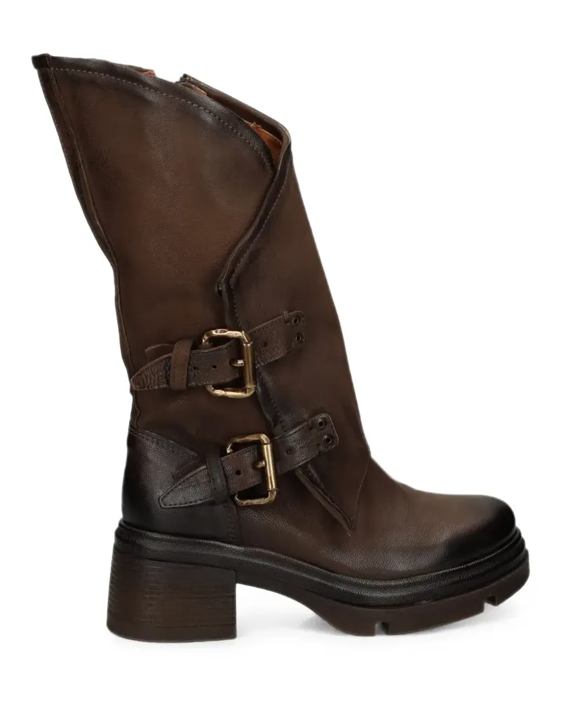 A.S.98 Easton buckle-fastening leather boots - Braun Braun