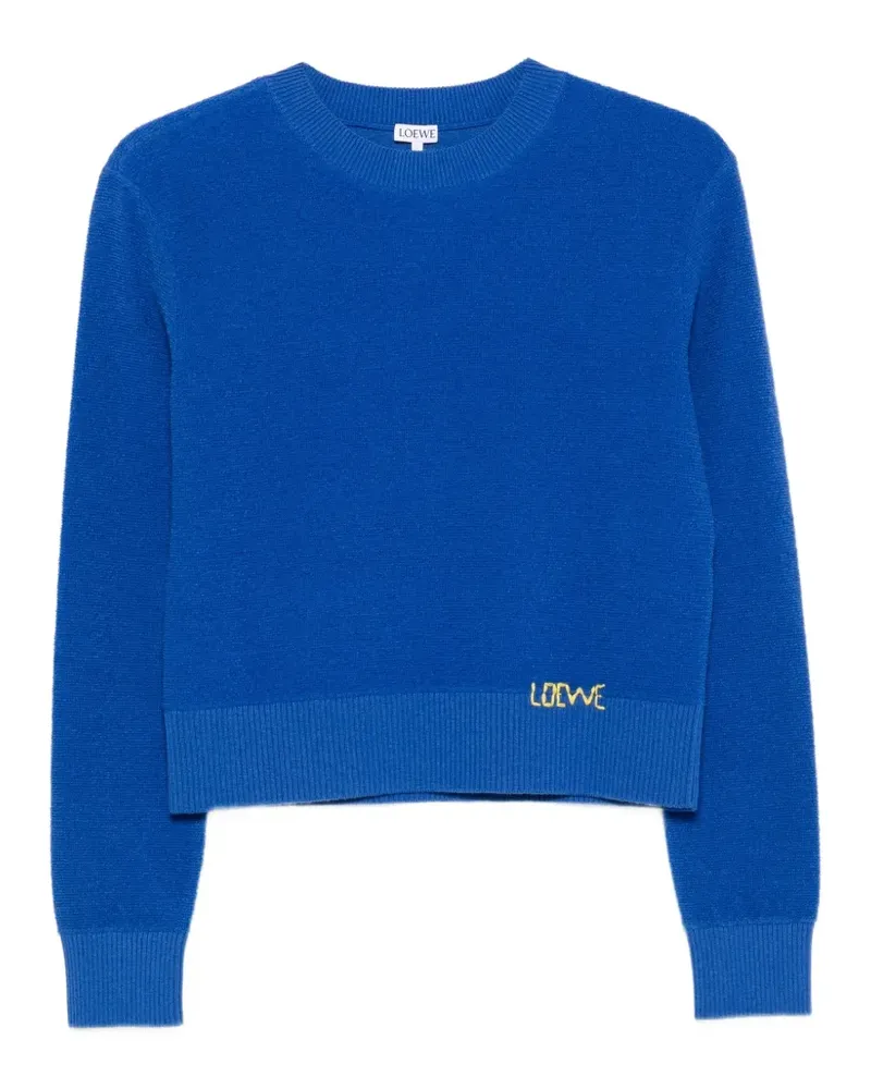 Loewe Pullover mit Logo-Stickerei - Blau Blau