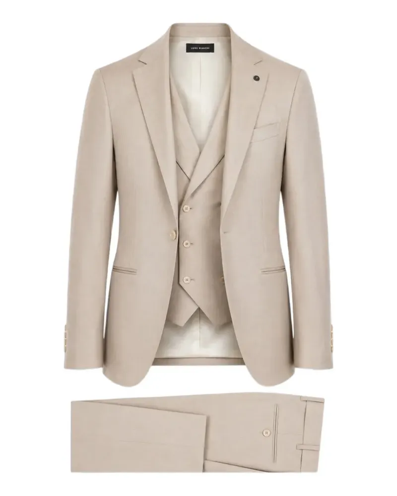 Luigi Bianchi Mantova single-breasted suit (set of three) - Nude Nude