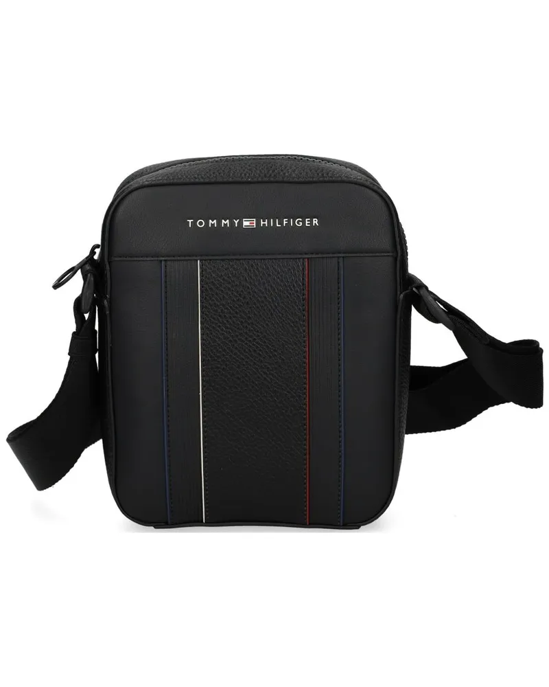 Tommy Hilfiger Kuriertasche mit RWB-Streifen - Schwarz Schwarz