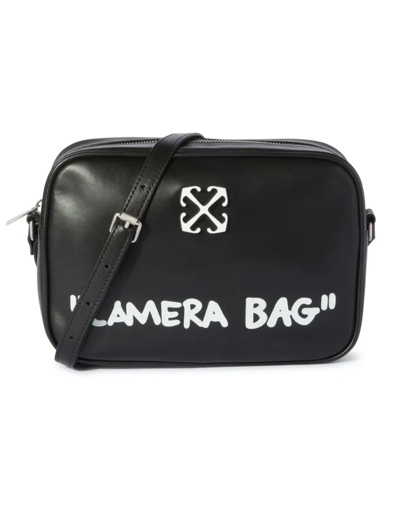 OFF-WHITE Mittelgroße Jitney Quote Schultertasche - Schwarz Schwarz