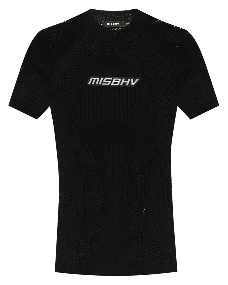 MISBHV T-Shirt mit Logo - Schwarz Schwarz