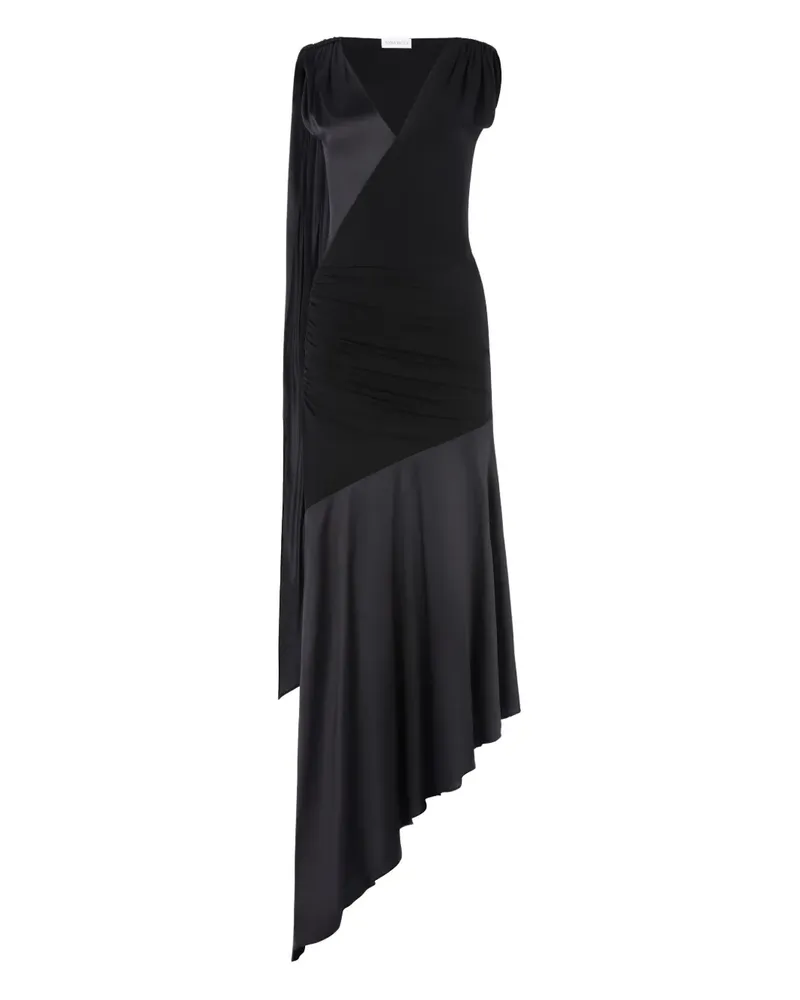 Nina Ricci Asymmetrisches Midikleid - Schwarz Schwarz