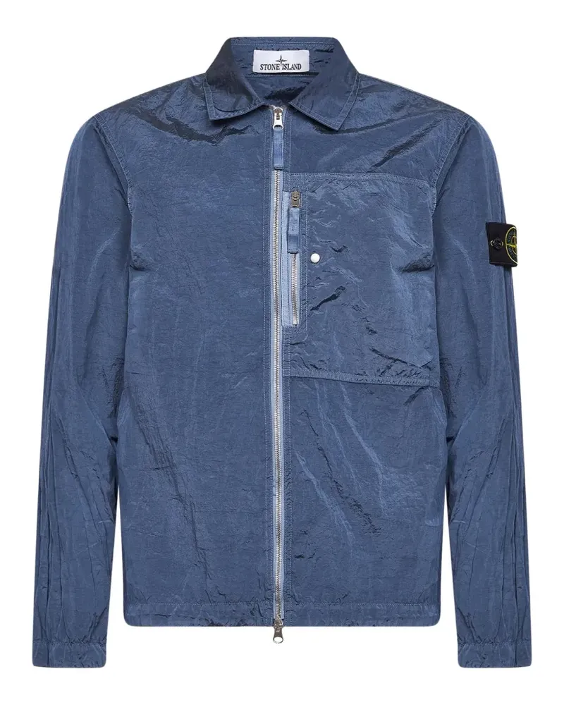 Stone Island Hemd mit aufgesetzter Tasche - Blau Blau