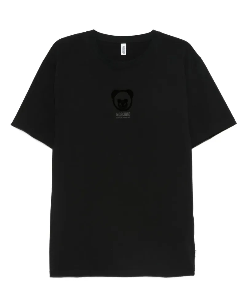 Moschino T-Shirt mit Teddy - Schwarz Schwarz
