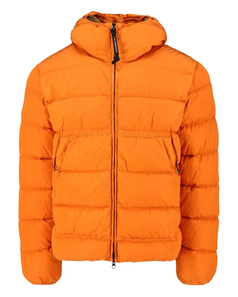 C.P. Company Wattierter Kapuzenmantel mit Goggle - Orange Orange