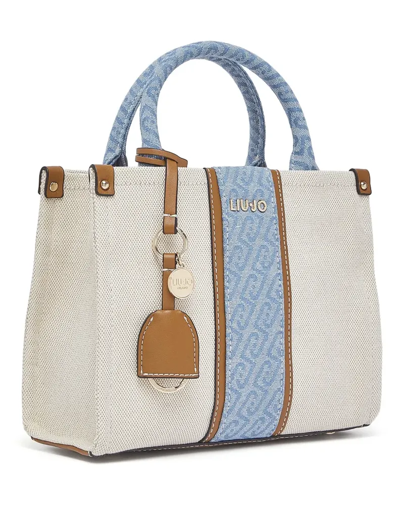 Liu Jo small logo-palque tote bag - Nude Nude