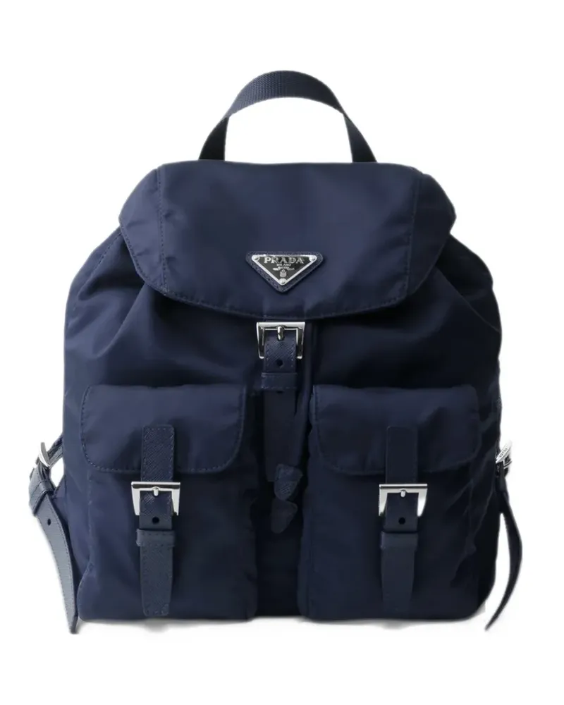 Prada Kleiner Re-Nylon Rucksack - Blau Blau