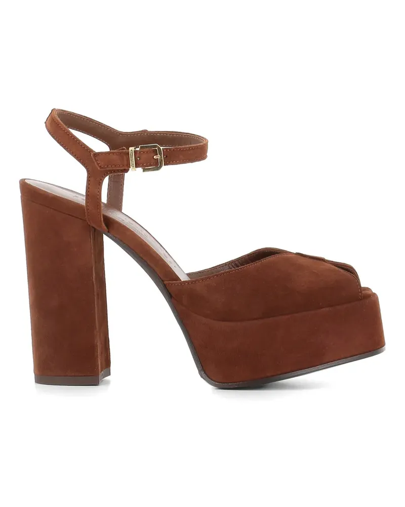 Sergio Levantesi suede platform sandals - Braun Braun