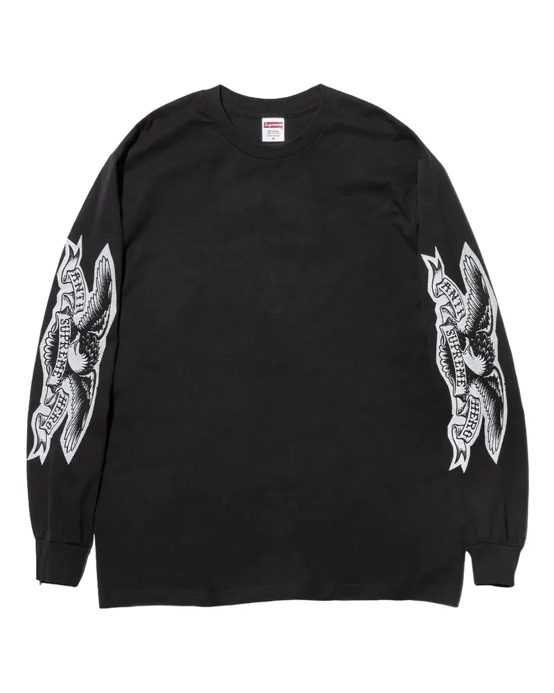 Supreme Being ANTIHERO® Eagle Langarmshirt - Schwarz Schwarz