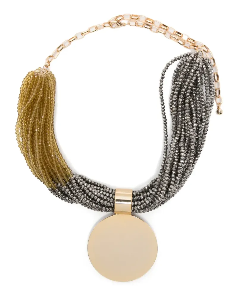 Antonelli Firenze Damian beaded pendant necklace - Gold Gold