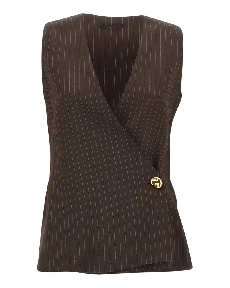 MARELLA Ranghi pinstripe knitted gilet - Braun Braun