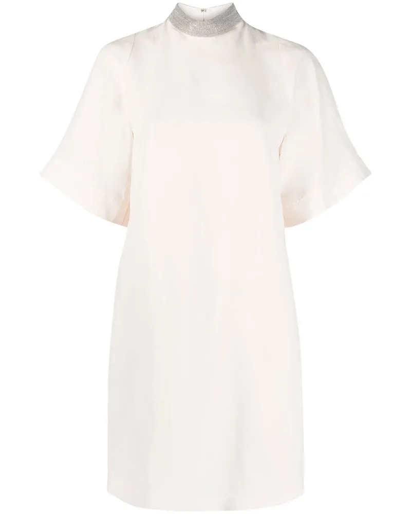 Fabiana Filippi Kleid mit Perlen - Rosa Rosa