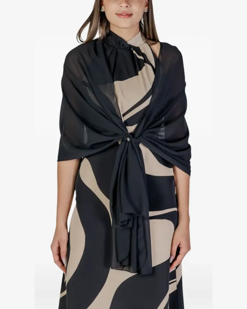 Rinascimento sheer scarf - Schwarz Schwarz