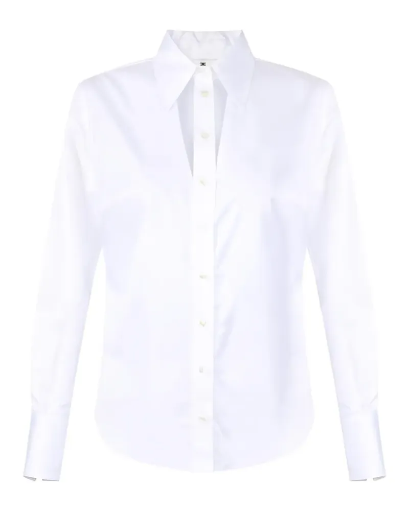 Elisabetta Franchi cut-out embroidered shirt - Weiß Weiß