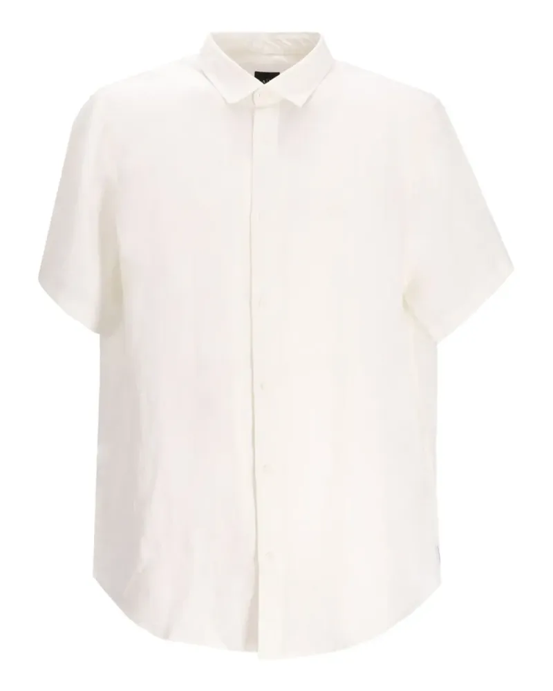 Armani Exchange Hemd aus Leinen - Weiß Weiß