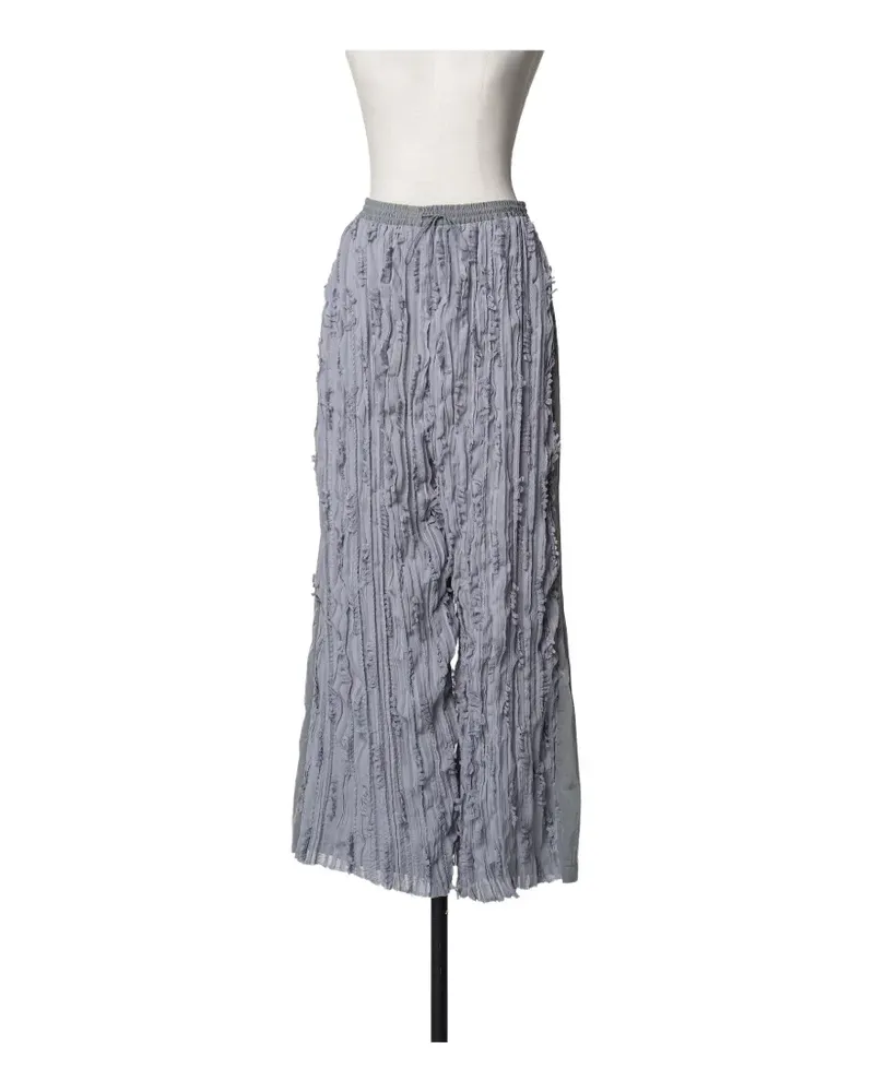 Muller of Yoshiokubo Ripple ruffled trousers - Schwarz Schwarz