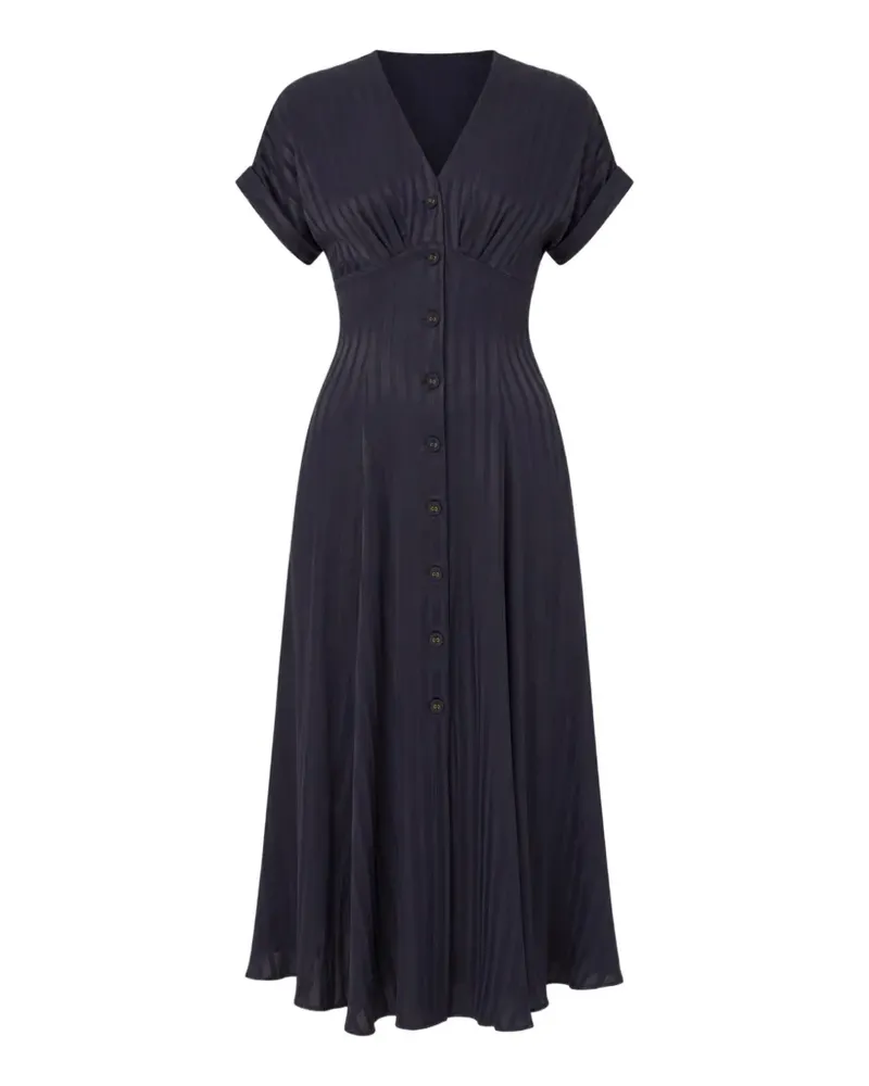 NISSA Midikleid aus Satin und Viskose - Blau Blau