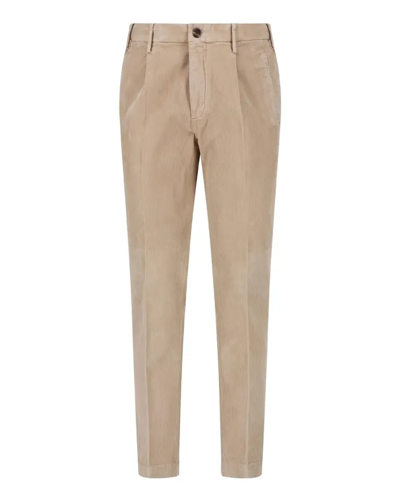 Incotex pleated corduroy trousers - Nude Nude