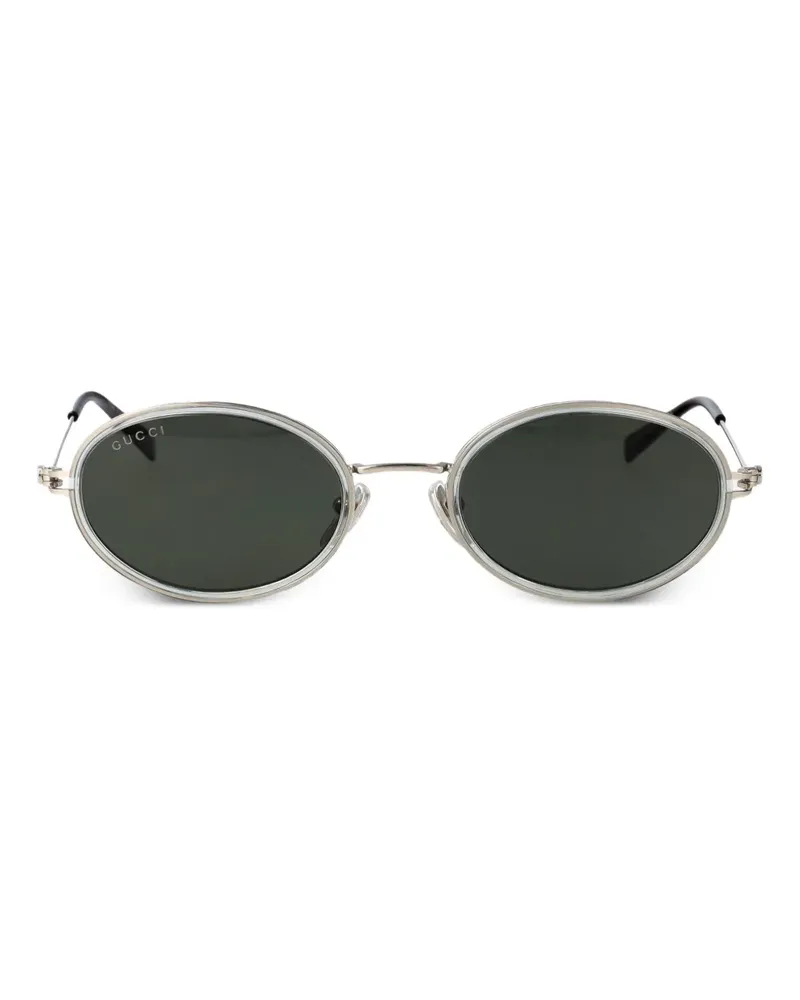 Gucci 1980 Sonnenbrille mit ovalem Gestell - Silber Silber