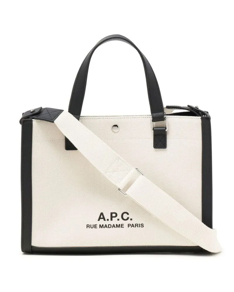 A.P.C. Camille 2.0 Shopper aus Canvas Weiß