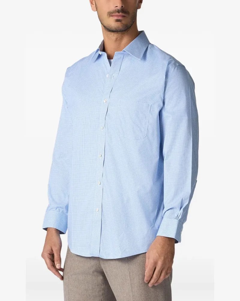 Brooks Brothers Hemd mit Vichy-Karo - Blau Blau