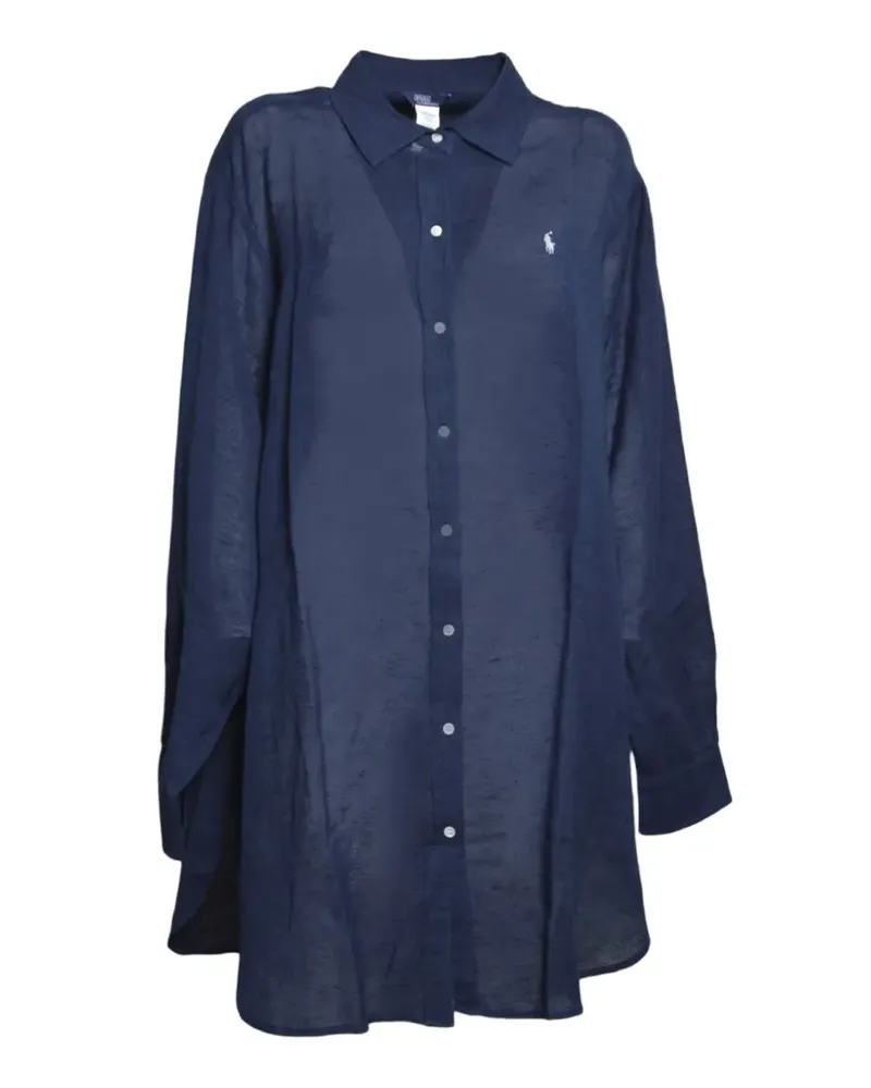 Ralph Lauren embroidered-logo shirt - Blau Blau