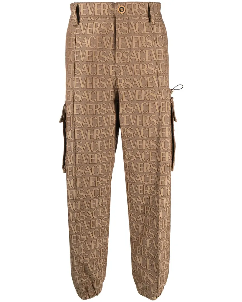 Versace Allover cargo trousers - Braun Braun