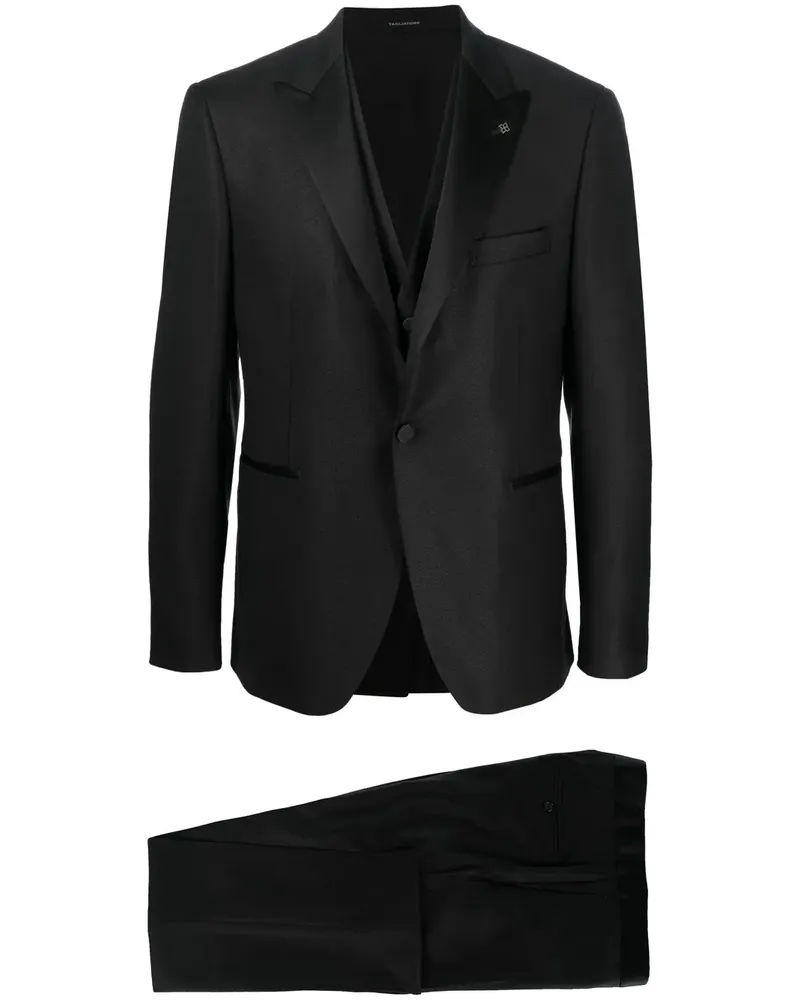Tagliatore Dreiteiliger Smoking - Schwarz Schwarz