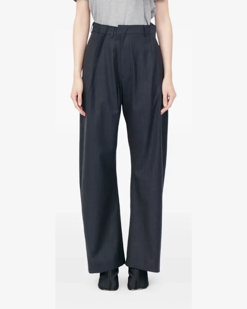 Maison Margiela Bundfaltenhose mit Nadelstreifen - Grau Grau