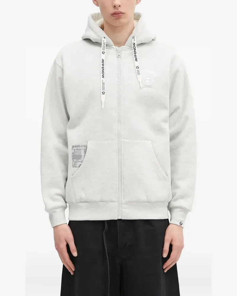 BAPE Kapuzenjacke mit Reißverschluss - Grau Grau